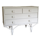 Rattan and bamboo chest of drawers