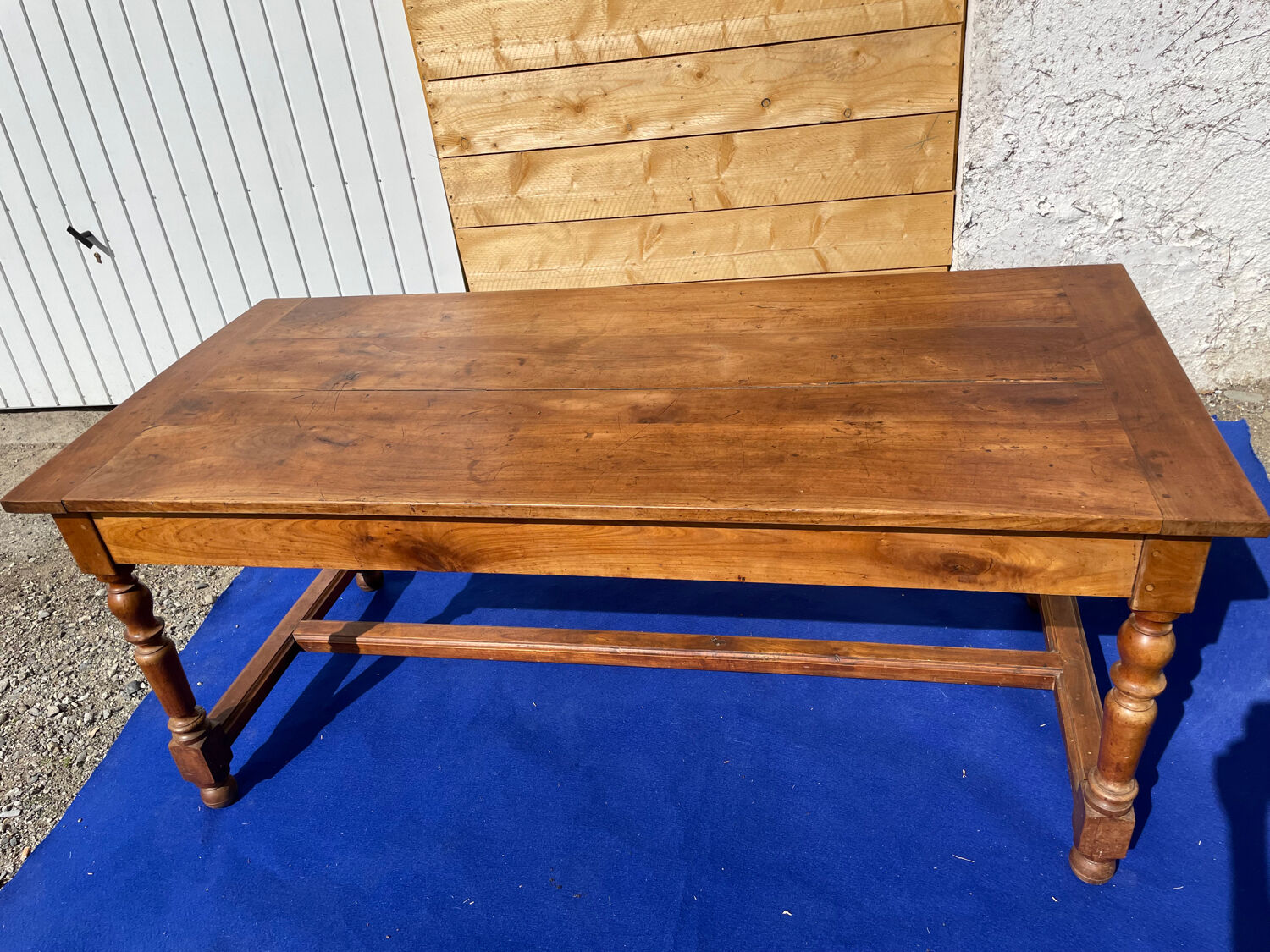 Rectangular farmhouse table in millwood early 20th century