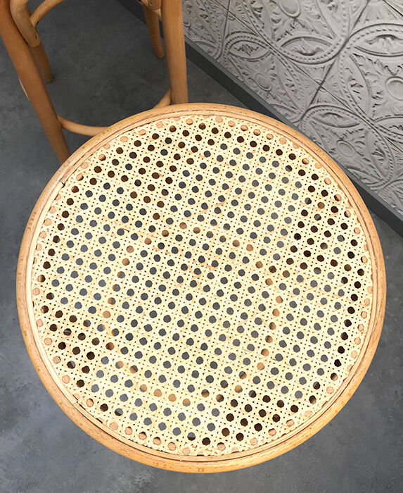 Cane bar stool