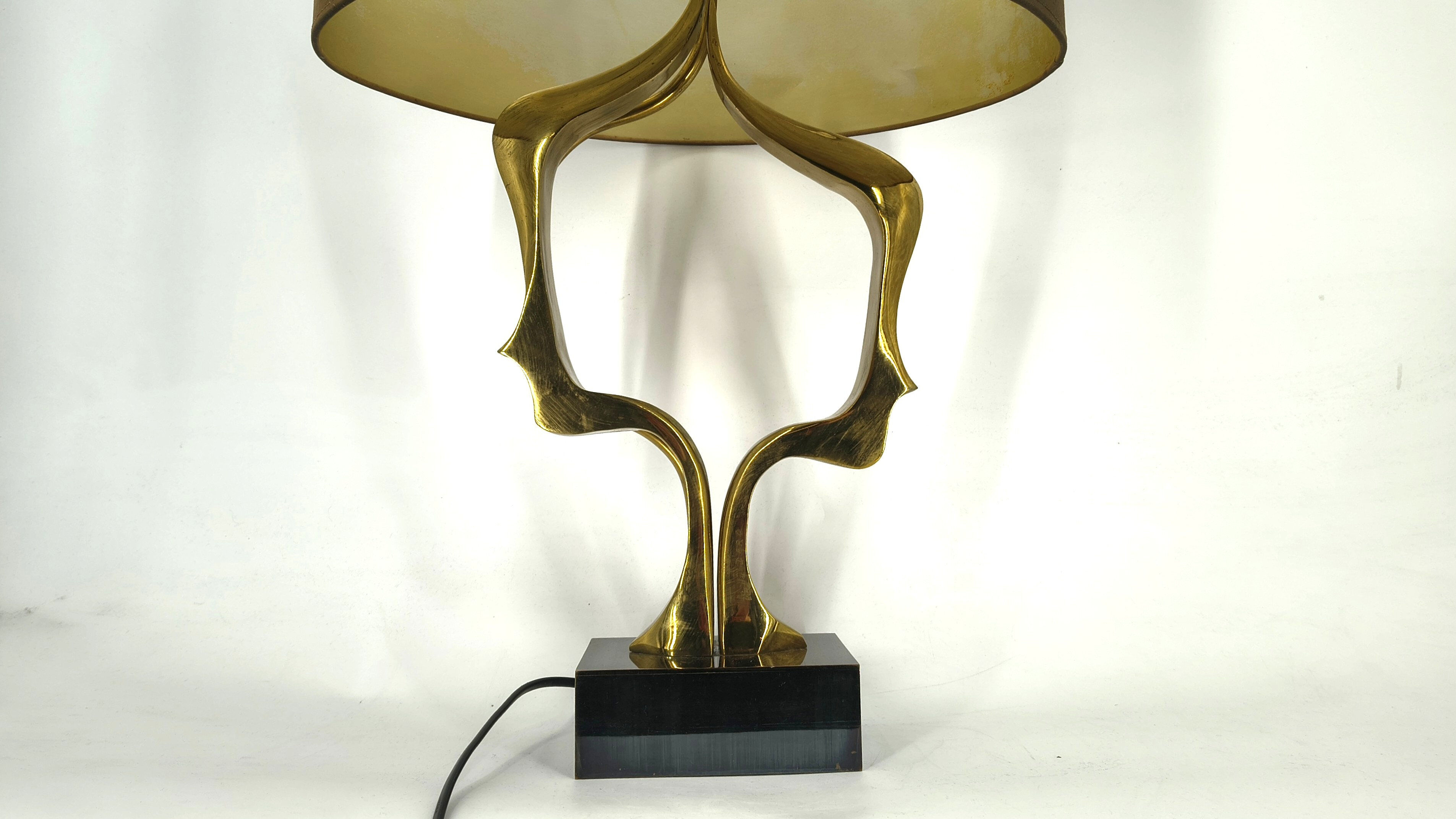 Bronze table lamp by Willy Daro, 1970s