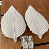Charm leaf plaster wall lamp