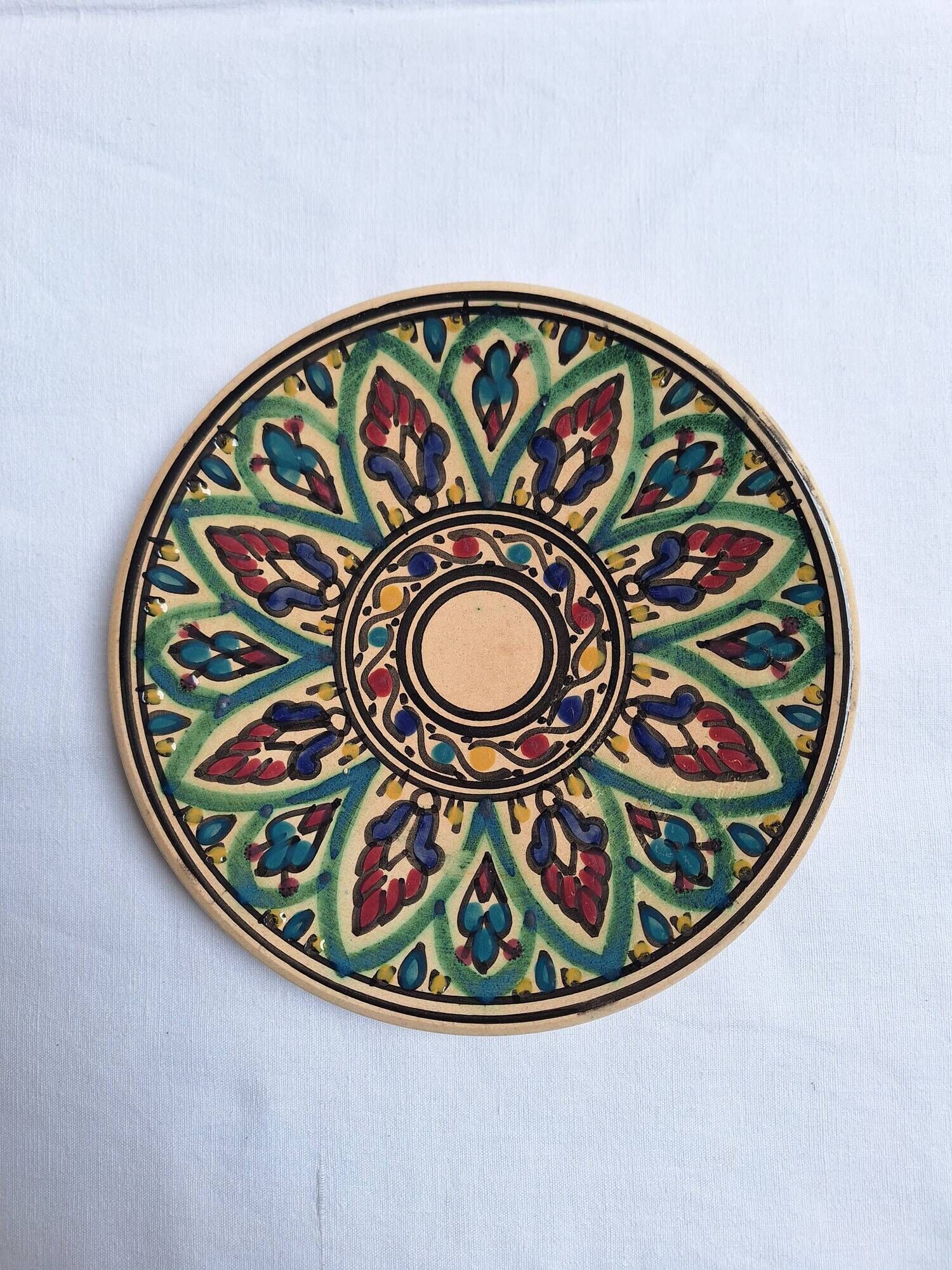 Hand-painted artisanal plate