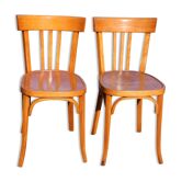 2 baumann chairs classic n ° 10 medium beech
