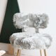 Pelfran mouldy chair in faux grey fur