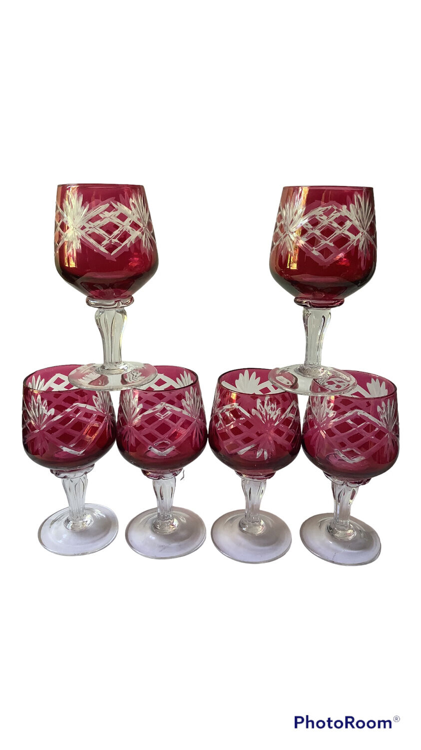 6 verres à liqueur cristal