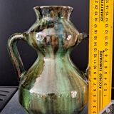 Art Deco Amphora Vase Ceramic Thulin Style (Belgium) Flamed Jasper Decor