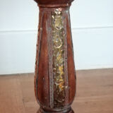 Lamp in wood and brass