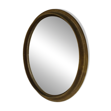 Large luminous Bronze Mirror, Italy 1960s.