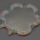Italian Venetian Murano light blue and opalescent glass wall mirror, 1950s