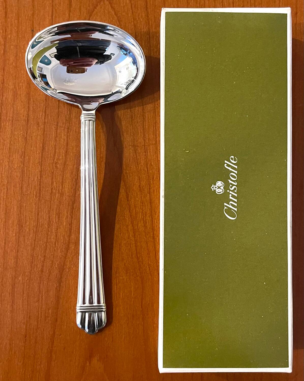 Christofle Aria, sauce spoon.