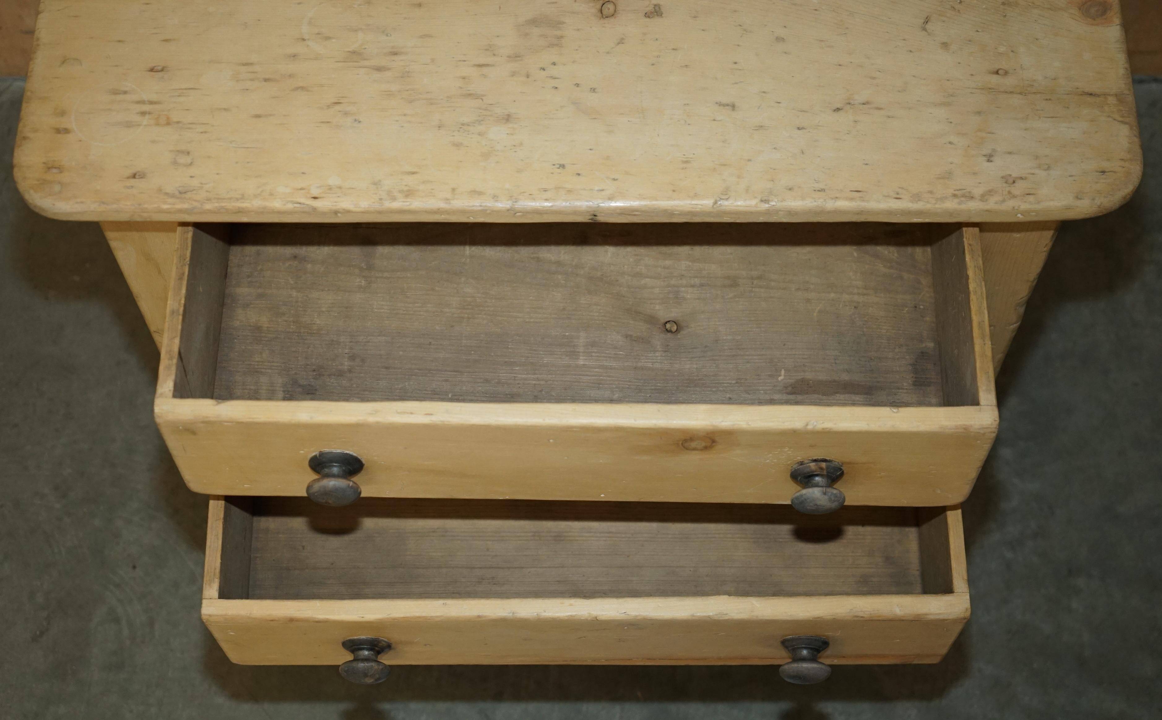 Georgian Governess Drawers Circa 1800 Pine Sideboard