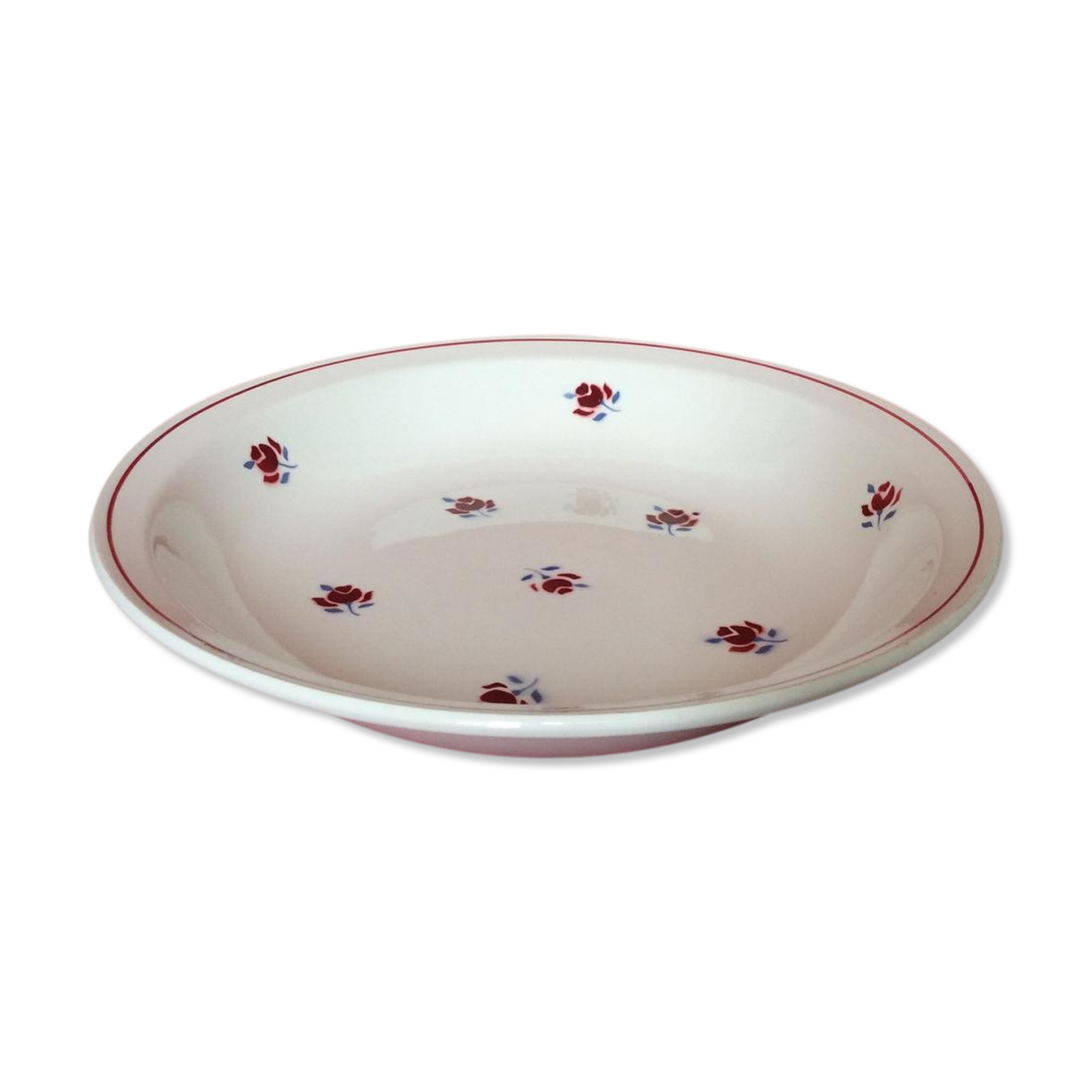 Rosette ceramic round dish
