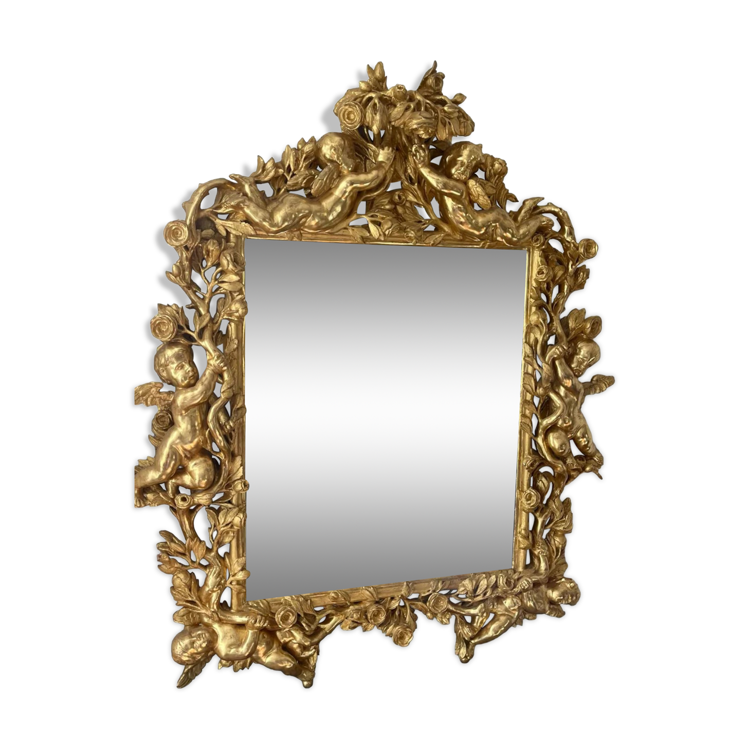 Mirror XVIIIth italian baroque 142x118cm