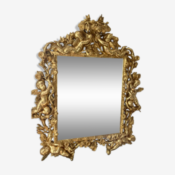 Miroir XVIIIème baroque italien 142x118cm