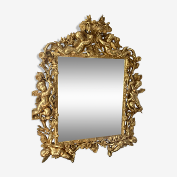 Mirror XVIIIth italian baroque 142x118cm