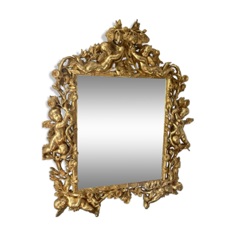 Mirror XVIIIth italian baroque 142x118cm