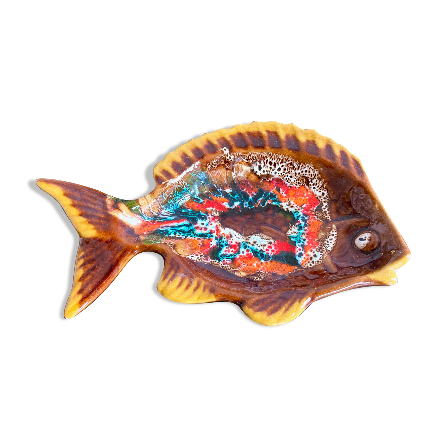 Fish trinket bowl signed Vallauris
