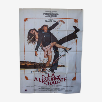 Poster 120x160 "The race to the shallot" Pierre Richard Jane Birkin 1975