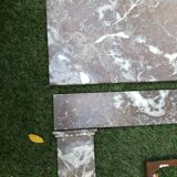 Grey marble fireplace