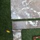 Grey marble fireplace