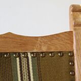 Danish modern brutalist oak dining chairs by Henning Kjærnulf, 1960s, set of 6