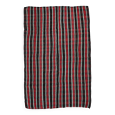 Tapis Kilim rayé rouge et vert, 202x312 cm