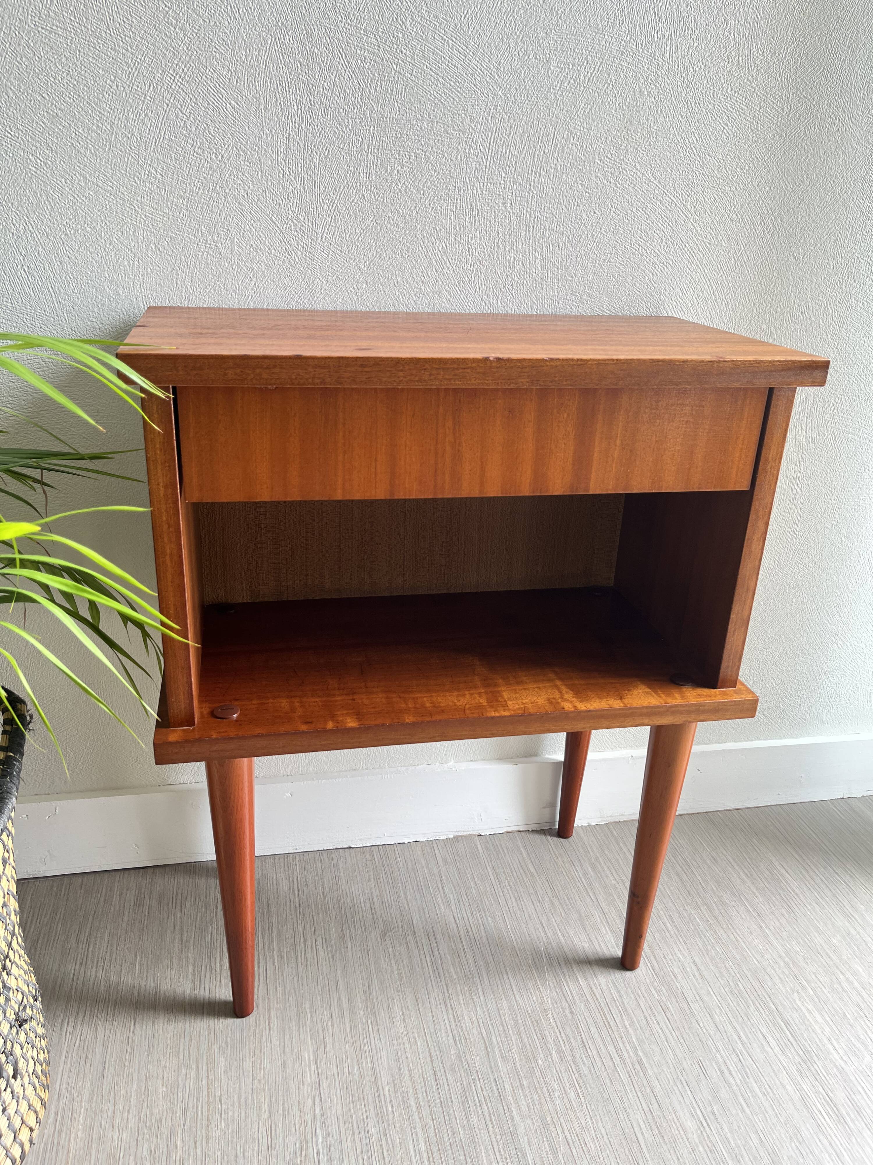 Bedside table vintage feet compass
