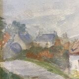 Tableau ancien , ferme dans le Cantal XX siècle