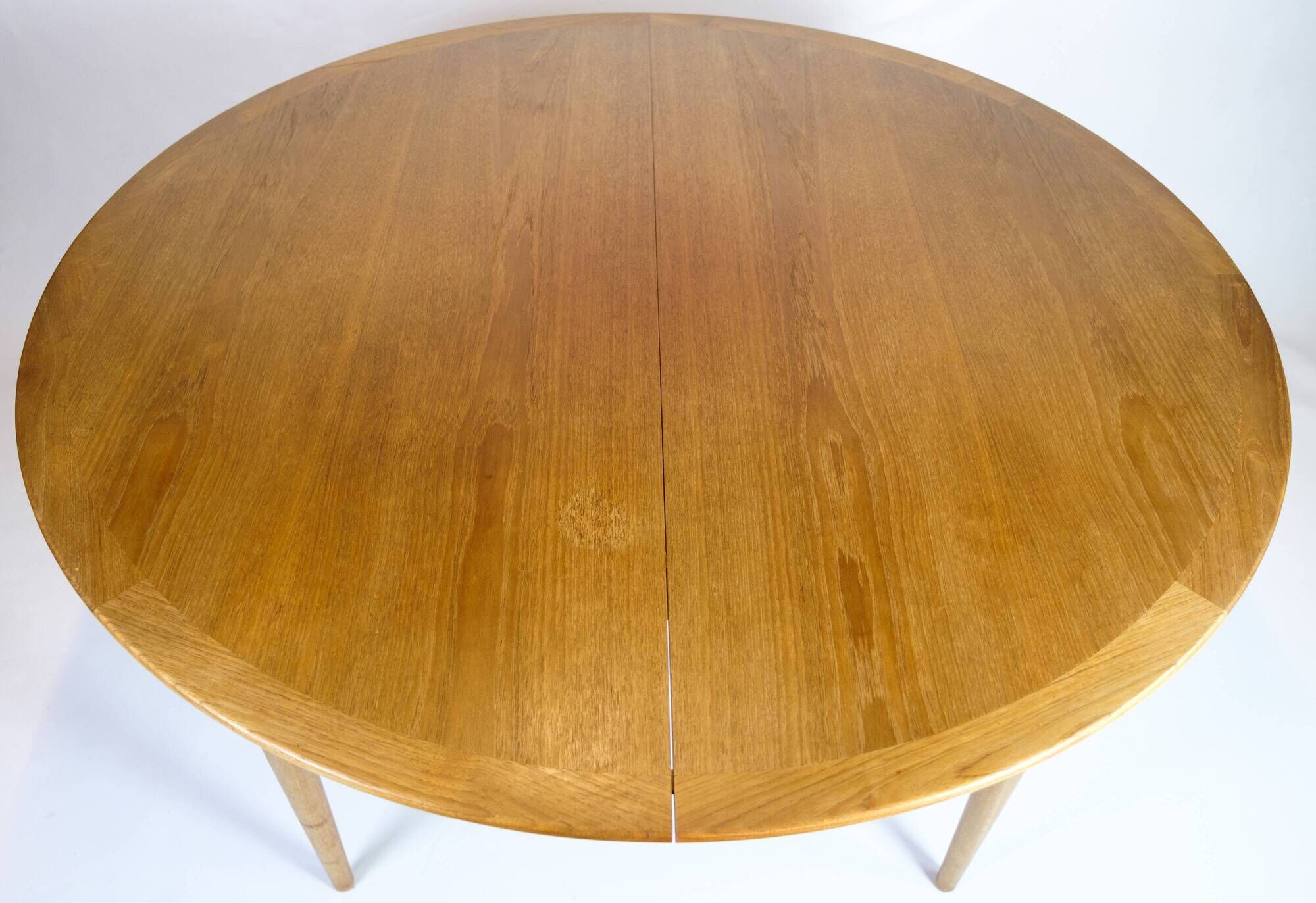 Table à manger ronde avec rallonges - Teck - Grete Jalk - P. Jeppesen - Années 1960
