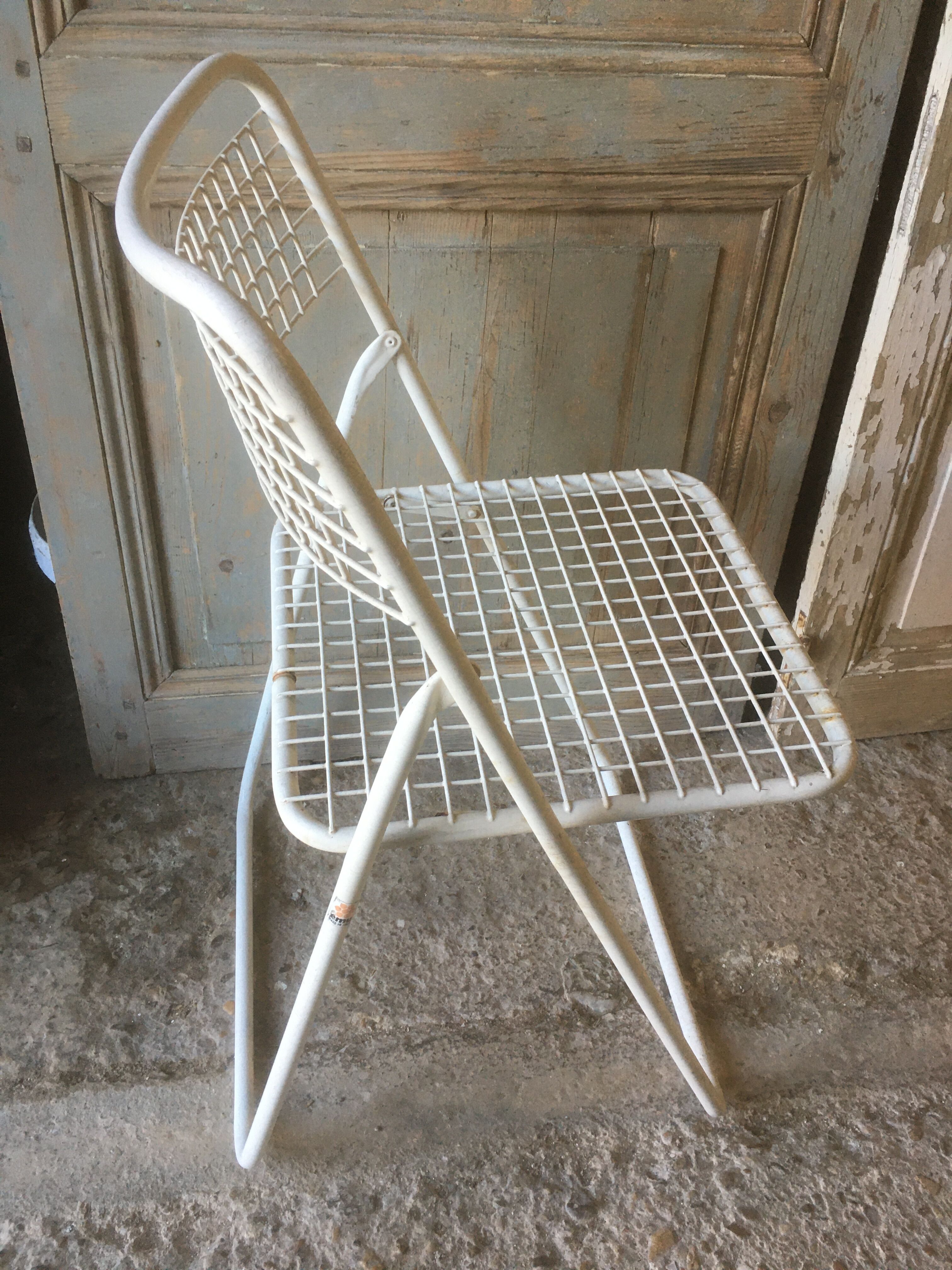 Chaise pliante "emu" en fer années 60/70