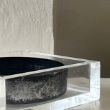 Ashtray design in Plexiglass and chrome metal, Guzzini 1970