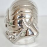 Vintage butter dish, silver-plated snail, salt shaker, 1950s.