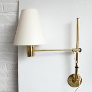 Pair orientable sconces V-393 Hans-Agne Jakobsson for AB Markaryd Sweden, brass