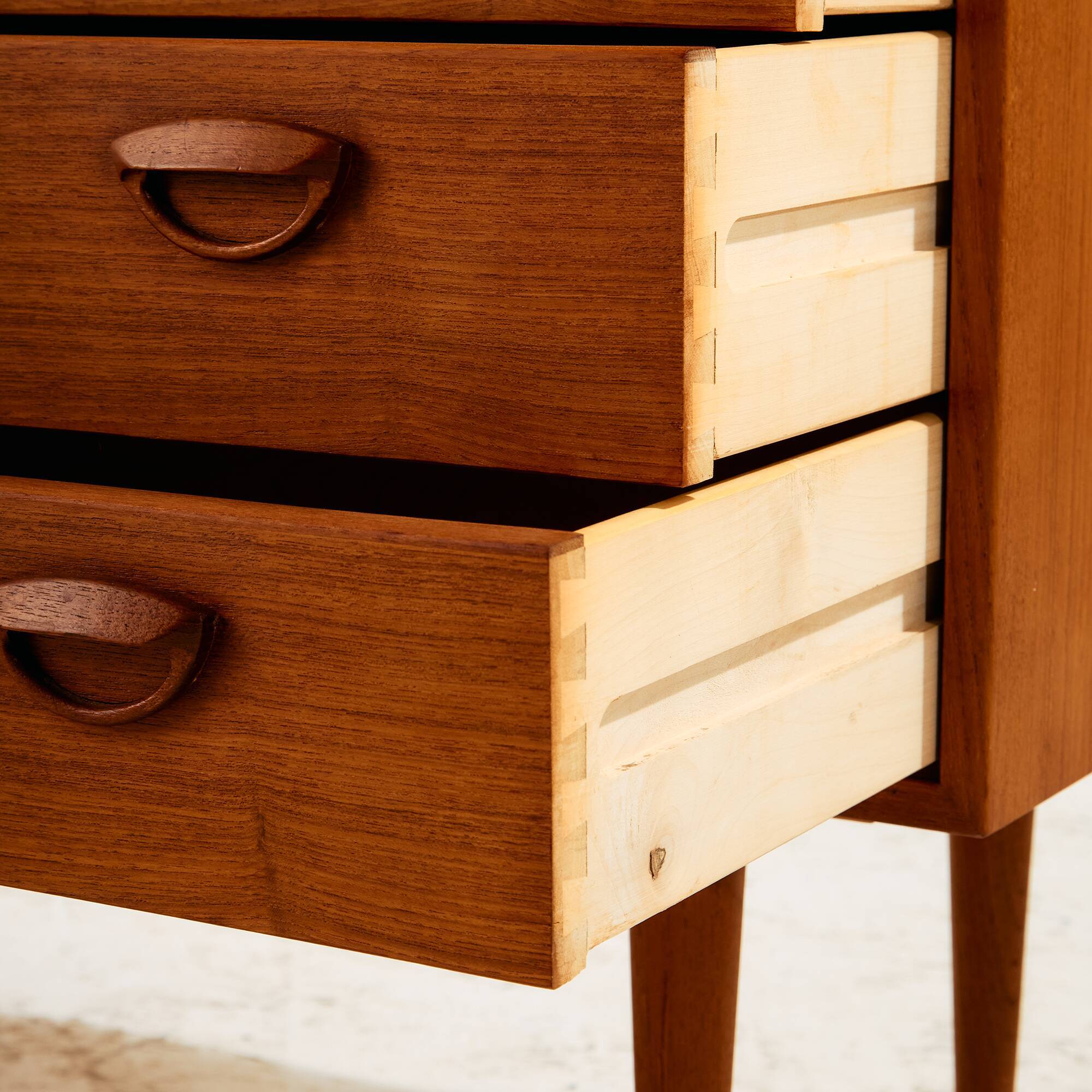 Four-drawer chest of drawers by Kai Kristiansen for Feldballes Møbler