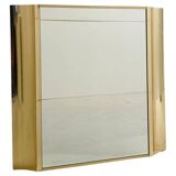 1970s goldenrod wall mirrorc