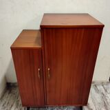 Vintage bar cabinet with fridge