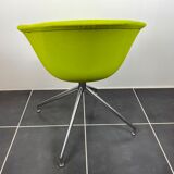 Swivel chair pop green apple arper model duna