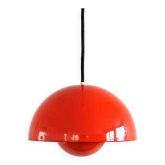 Suspension Flowerpot orange foncé par Verner Panton pour Louis Poulsen