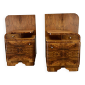 1939s pair of Art Deco bedside tables, Czechoslovakia