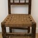 Wood chair and rush cord brutalist style from Queyras