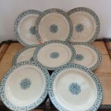 10 assiettes plates anciennes Terre de fer