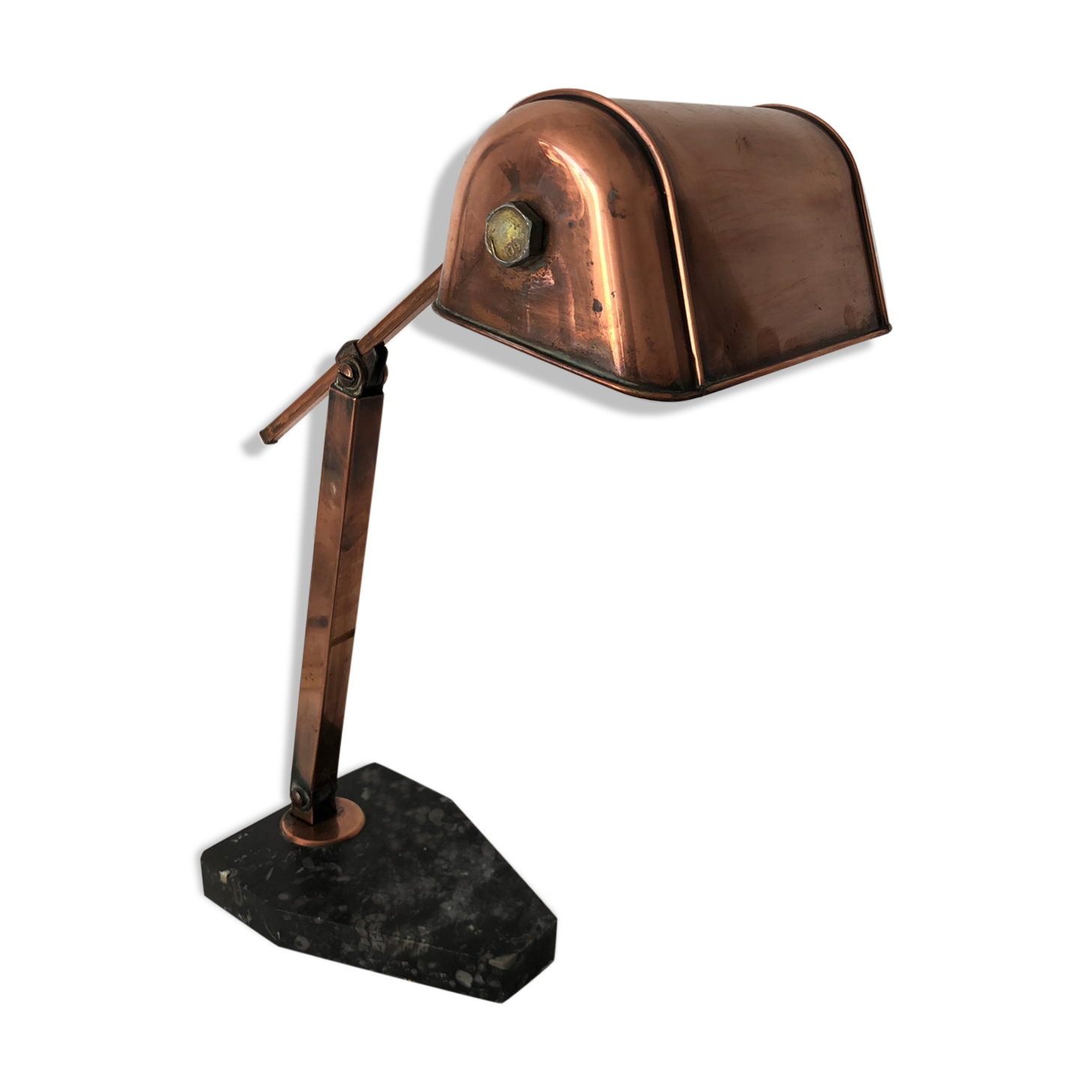 Light fare copper brass marble vintage 1930