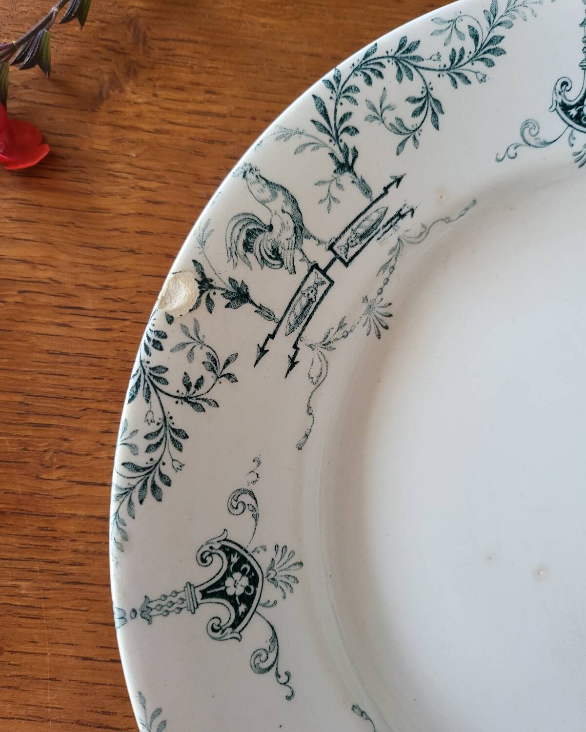 Old Earthenware Plate KG Lunéville model Brienne