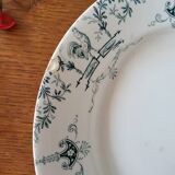 Ancienne Assiette en Faïence KG Lunéville modèle Brienne