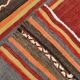 6x9 Red & Blue Striped Pattern Handmade Kilim Rug, 175x275Cm