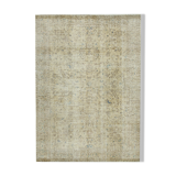 Handwoven wool anatolian beige rug 202 cm x 280 cm