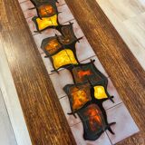 Coffee table in wood and ceramic tiles, Vallauris style