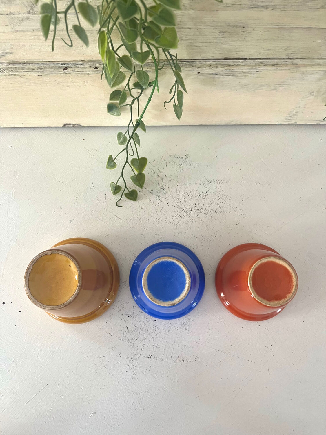French 1950s ceramic vinaigrette set, Pol Chambost style