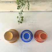 French 1950s ceramic vinaigrette set, Pol Chambost style