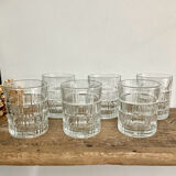 6 vintage Préfontaines whisky glasses
